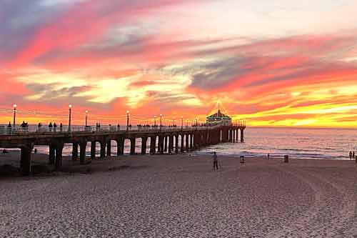Manhattan Beach pier sunset